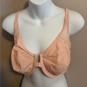 NWT DELIMIRA Front Close Underwire Unlined Bra - Gentle Rose 42B